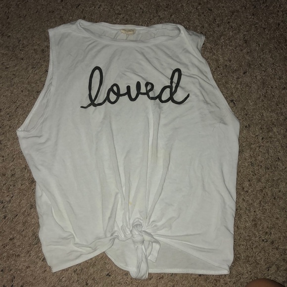Tops - White tied up tank top!